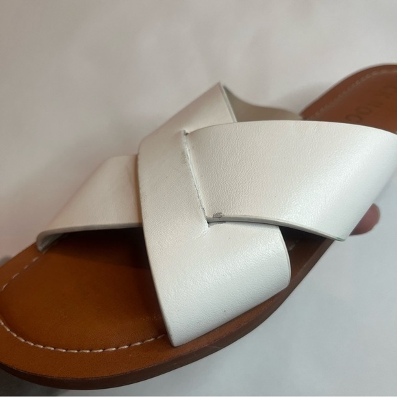 Jack Rogers Classic White Leather Sloane Slotted X Band Slip On Sandals Size 6M - Picture 4 of 16